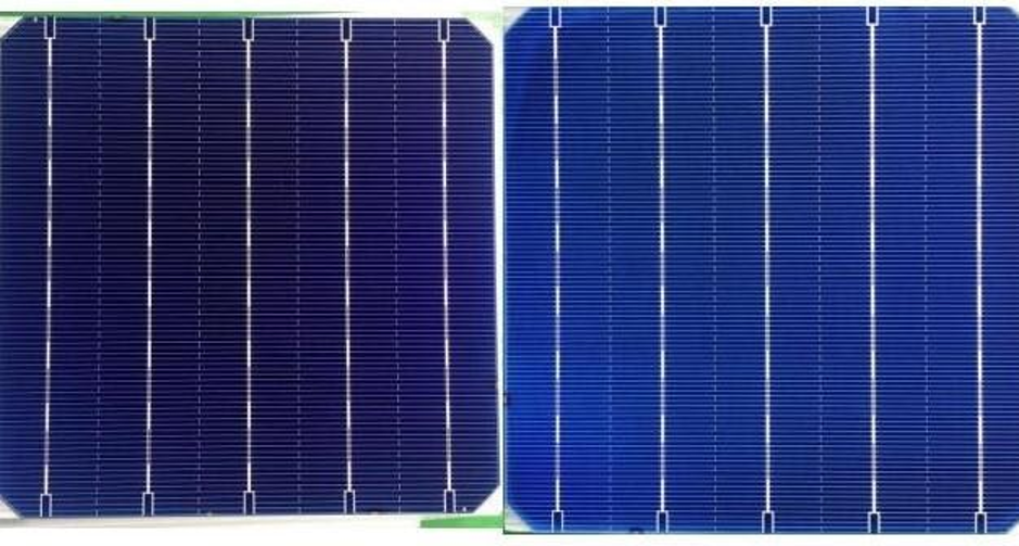 Figura 2: Célula fotovoltaica monocristalina bifacial: frente e verso